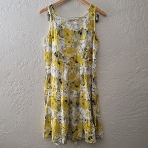 Valentina Naldi Linen Floral Dress Size XS